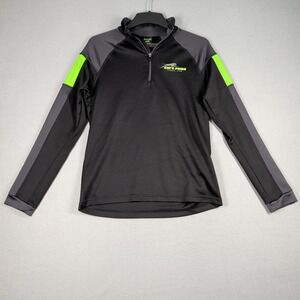 Arctic Cat Arcticwear 1/4 Zip Pullover Mens M Black Riders Club Cats Pride